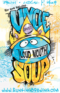Sun King Uncle Dave's Loud Mouth Soup beer Label Full Size