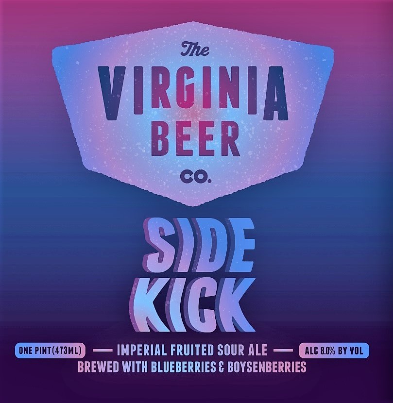 Virginia Beer Co. Sidekick Imperial Sour beer Label Full Size