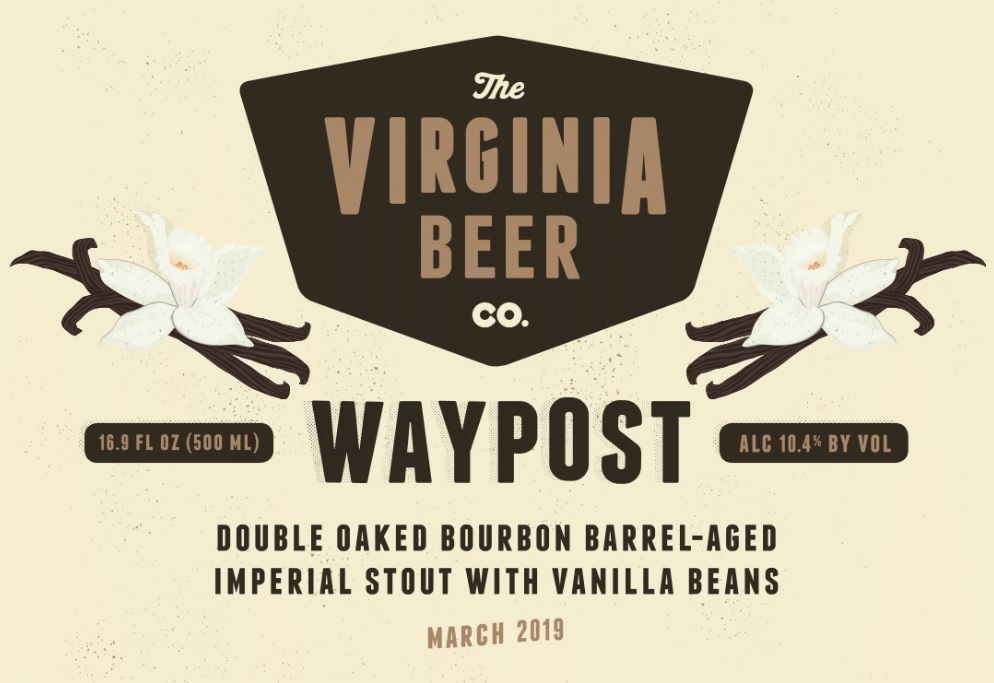Virginia Beer Co. Waypost: Double Oaked Vanilla beer Label Full Size