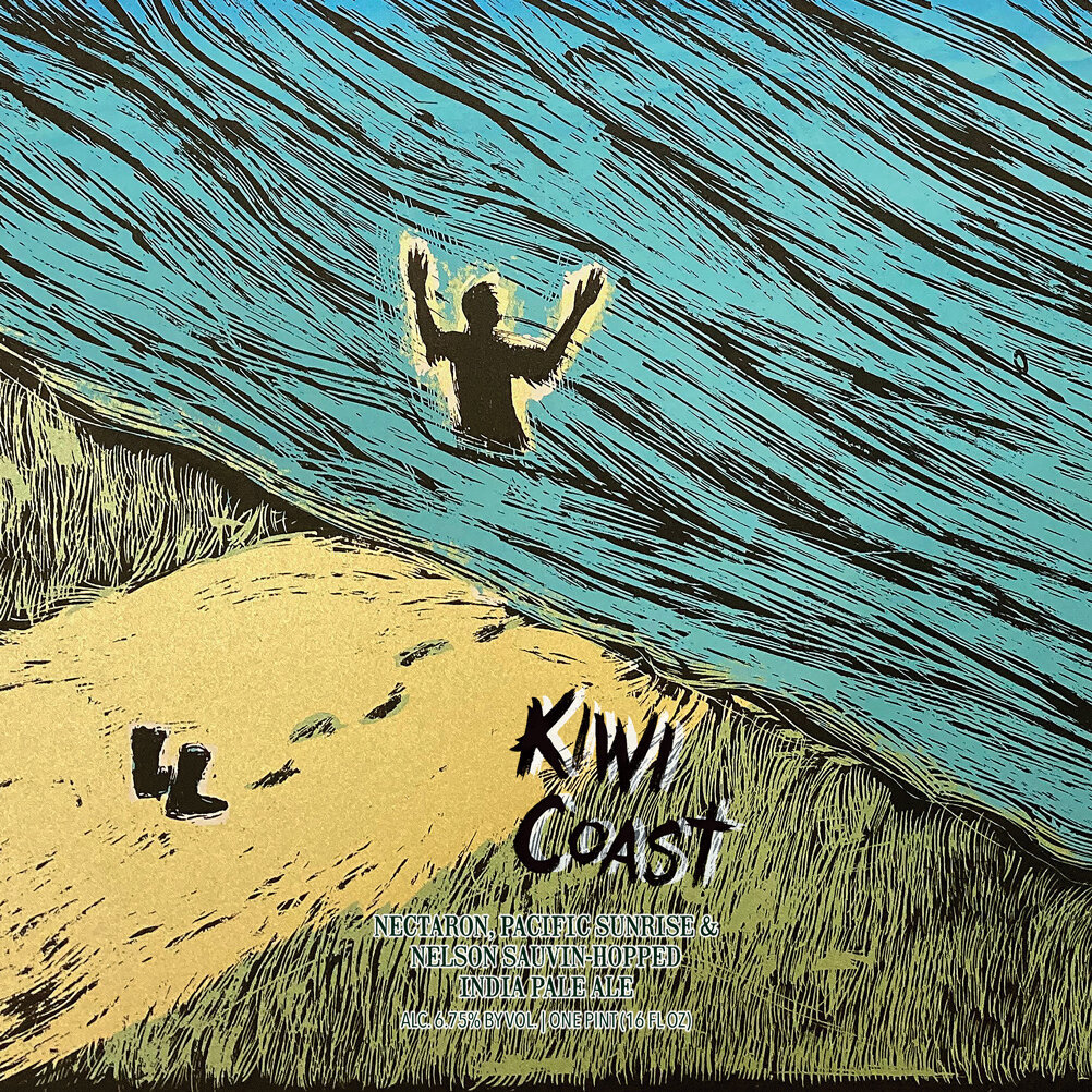Hop Butcher for the World Kiwi Coast beer Label Full Size