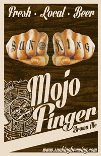 Sun King Mojo Finger Brown Ale beer Label Full Size