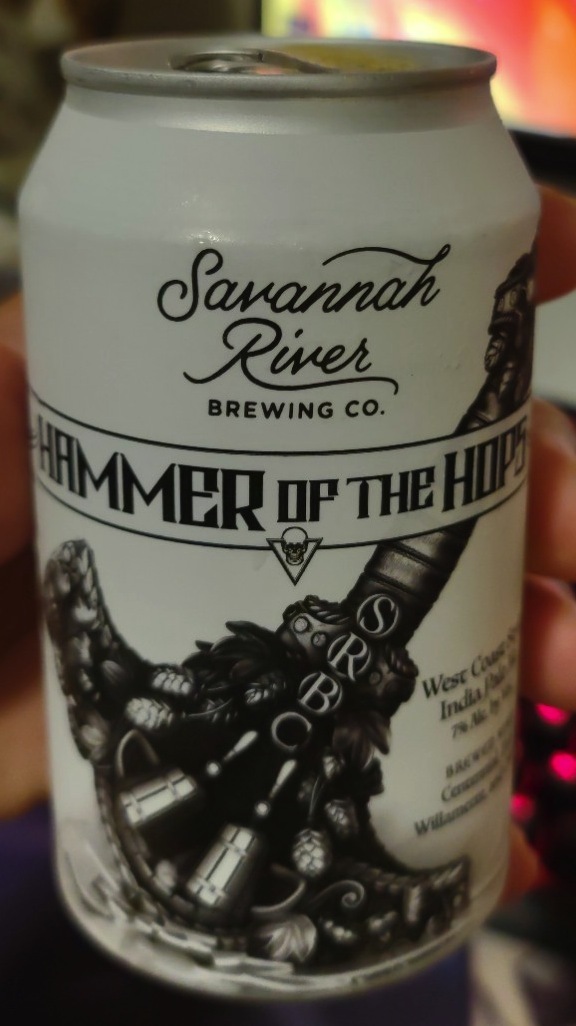 Savannah River Hammer of the Hops beer Label Full Size