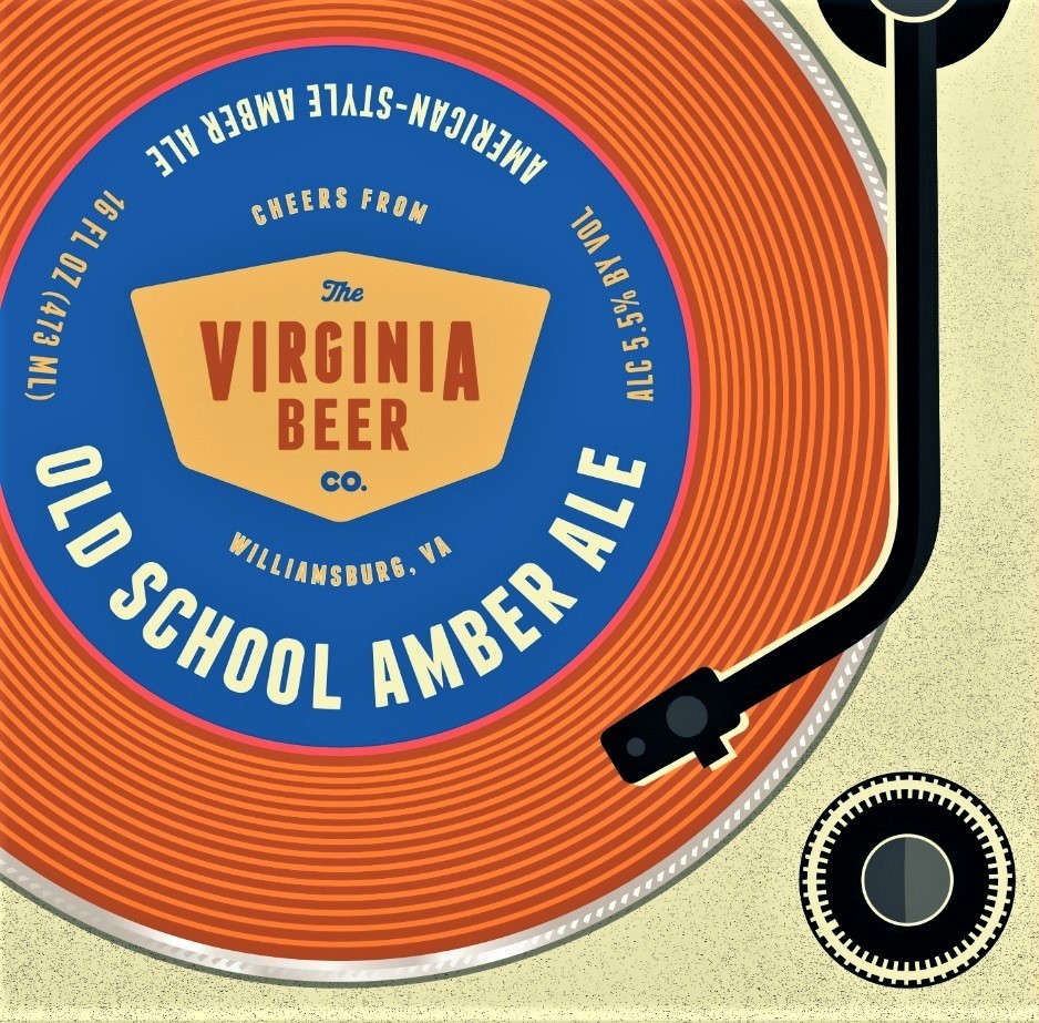 Virginia Beer Co. Old School Amber Ale beer Label Full Size