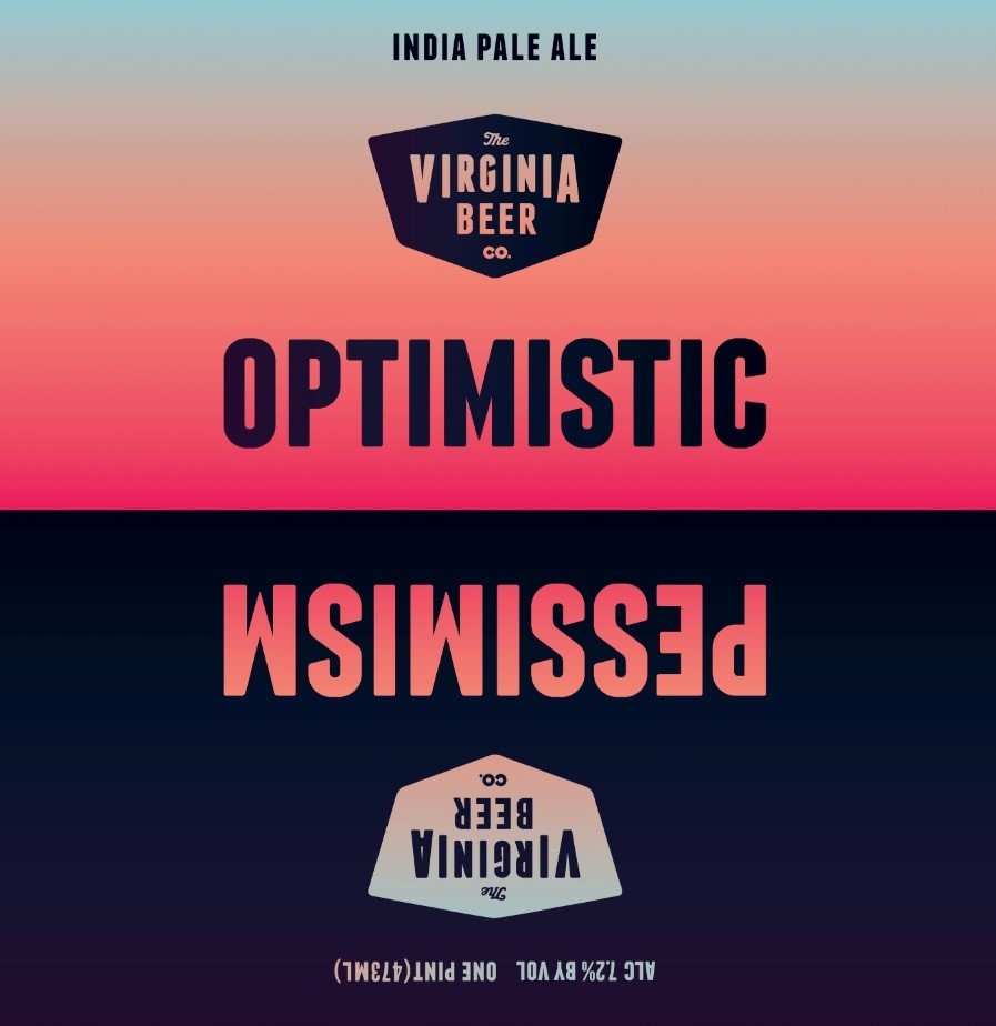 Virginia Beer Co. Optimistic Pessimism beer Label Full Size