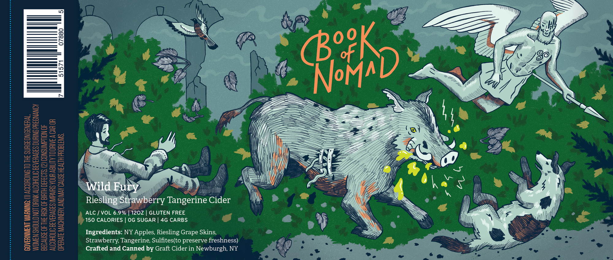 Graft Wild Fury | Book of Nomad beer Label Full Size