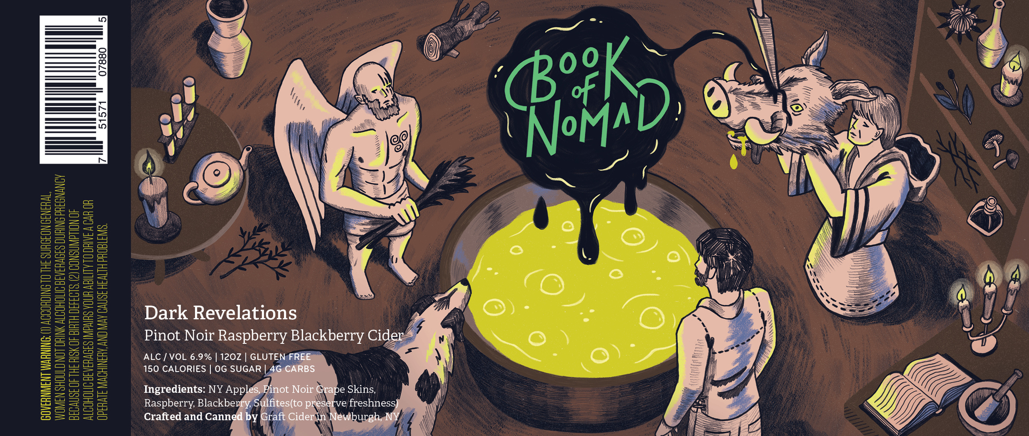 Graft Dark Revelations | Book of Nomad beer Label Full Size