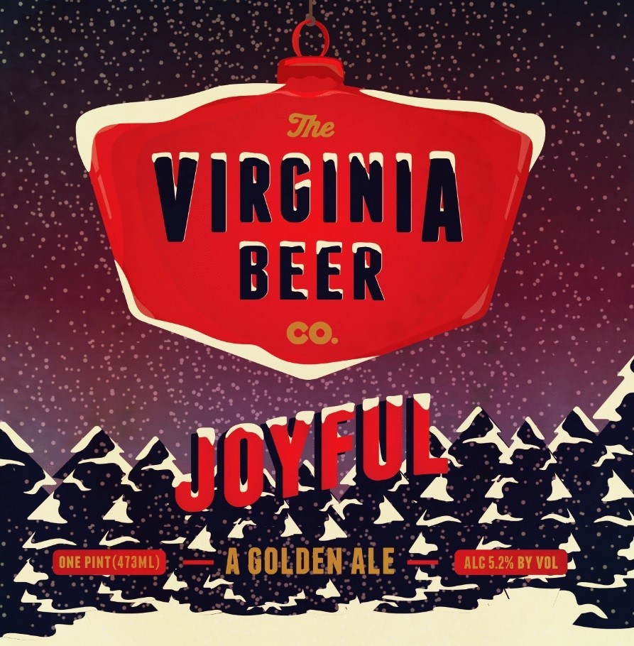 Virginia Beer Co. Joyful beer Label Full Size