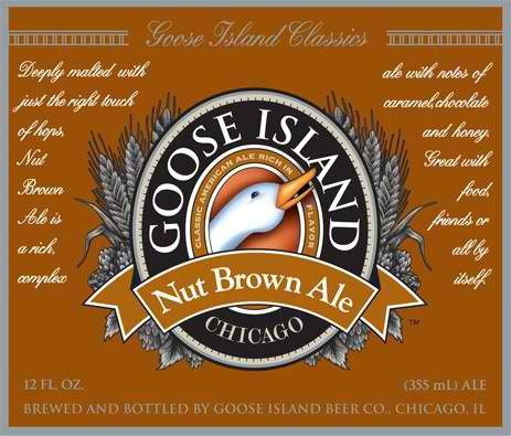 Goose Island Nut Brown beer Label Full Size