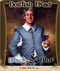 Dogfish Head Black and Blue 2012 beer Label Full Size