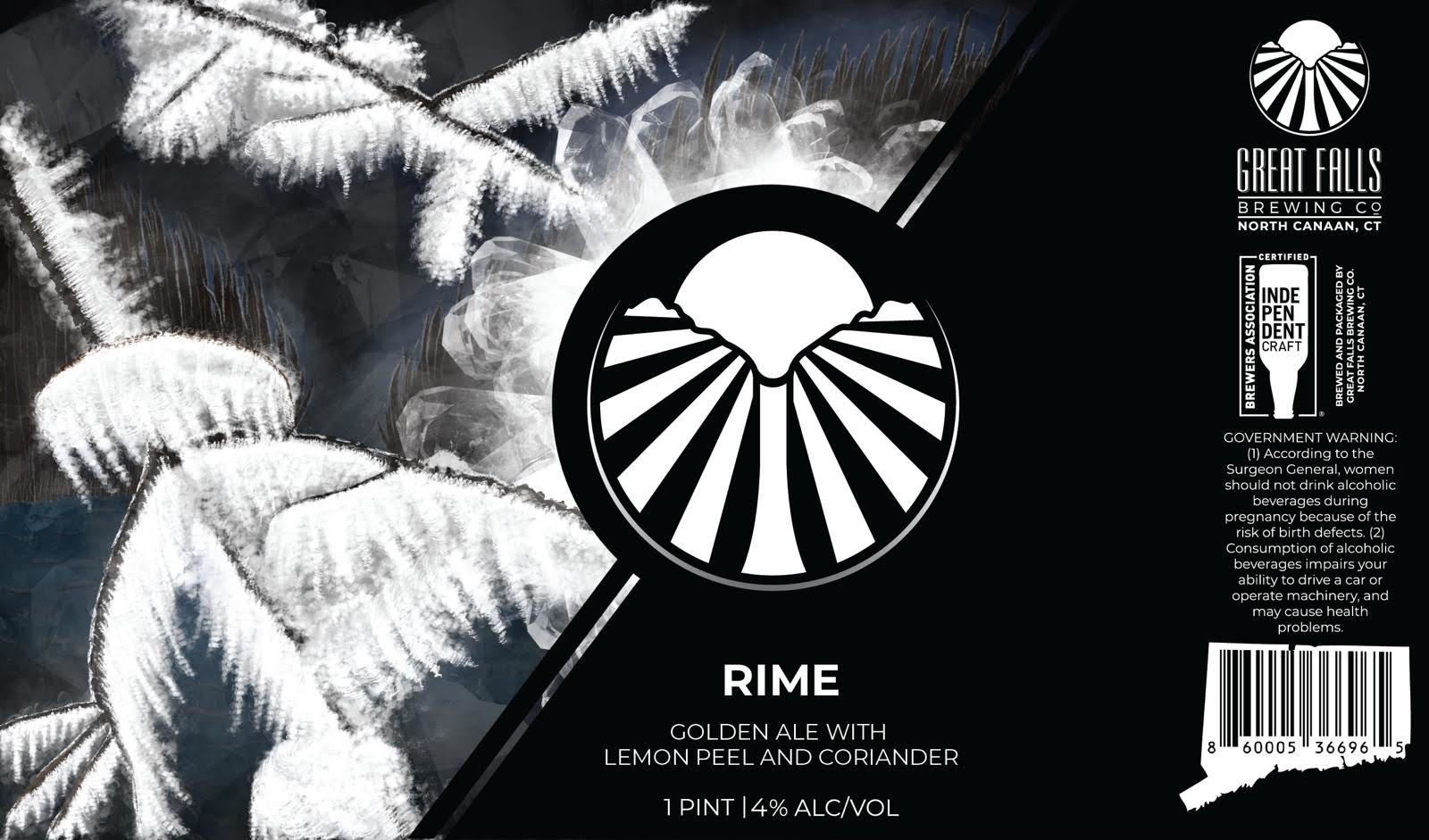 Great Falls Rime Golden beer Label Full Size