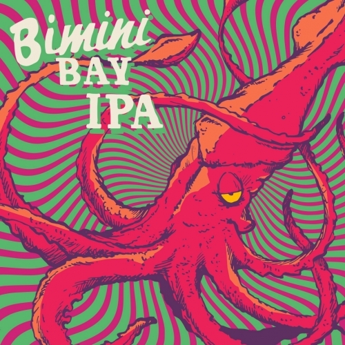Tripping Animals + Invasive Species Bimini Bay beer Label Full Size
