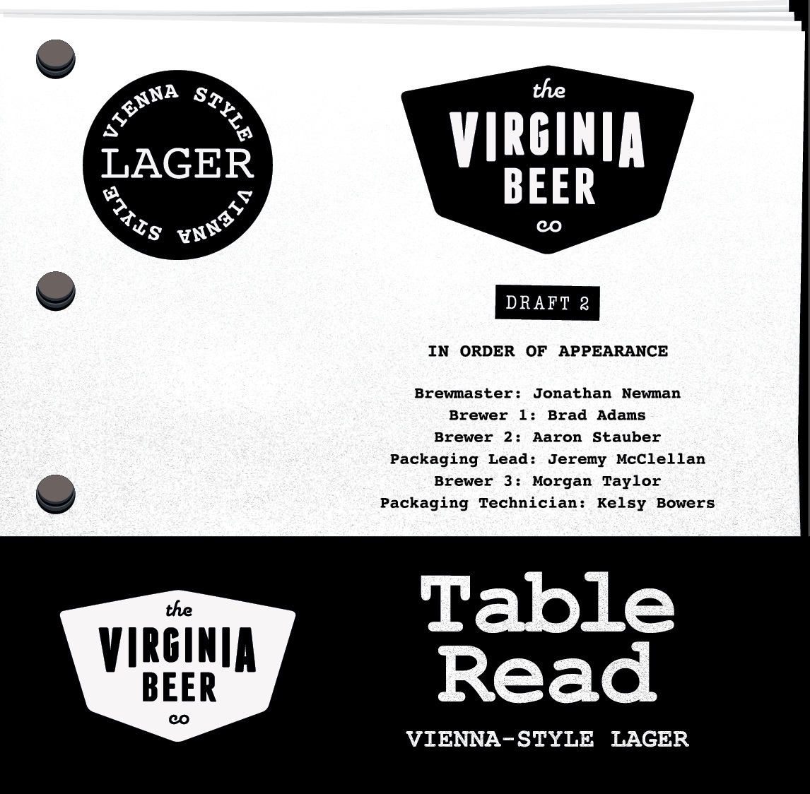 Virginia Beer Co. Table Read beer Label Full Size