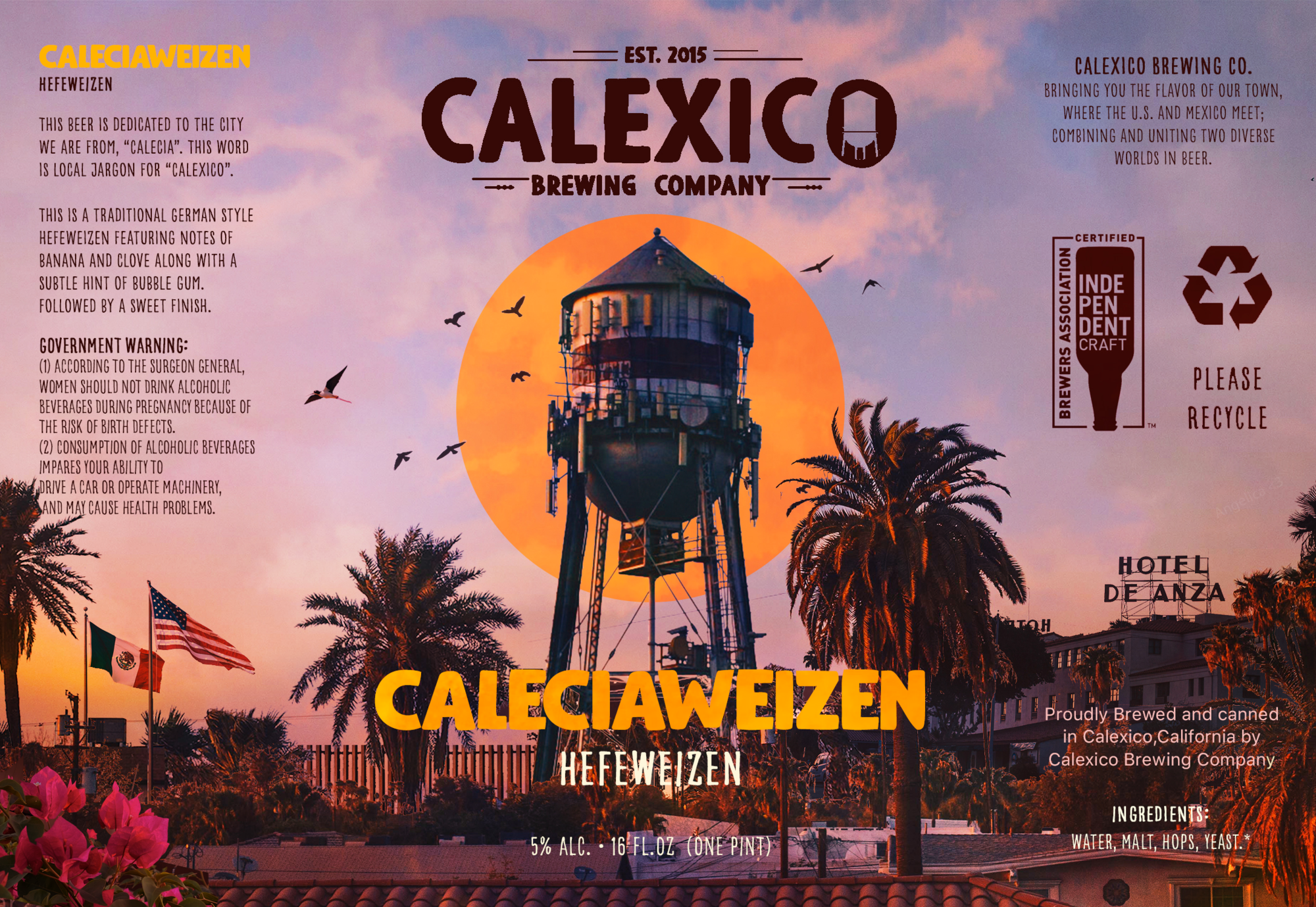 Caleciaweizen Hefeweizen beer Label Full Size