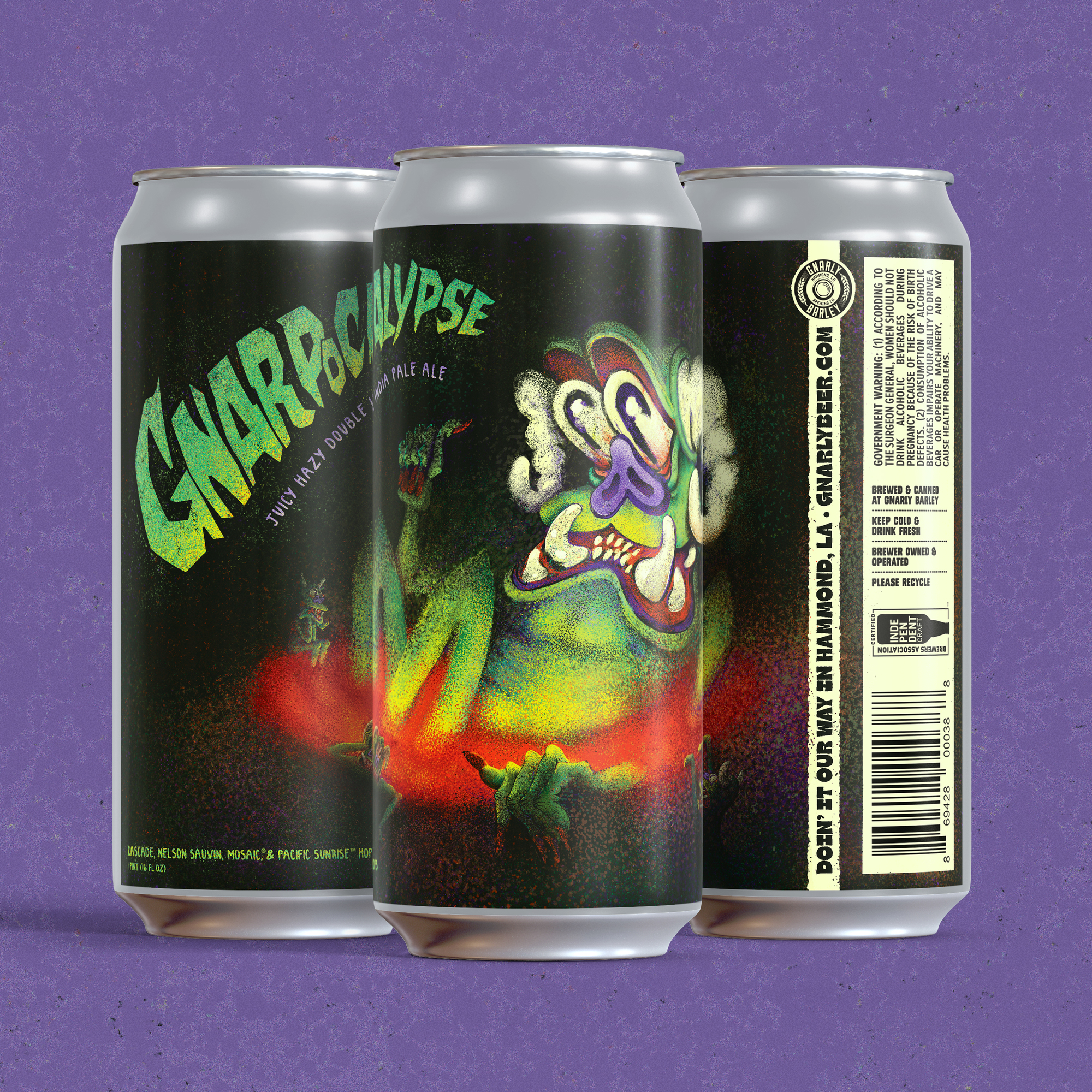 Gnarly Barley Gnarpocalypse Double IPA beer Label Full Size