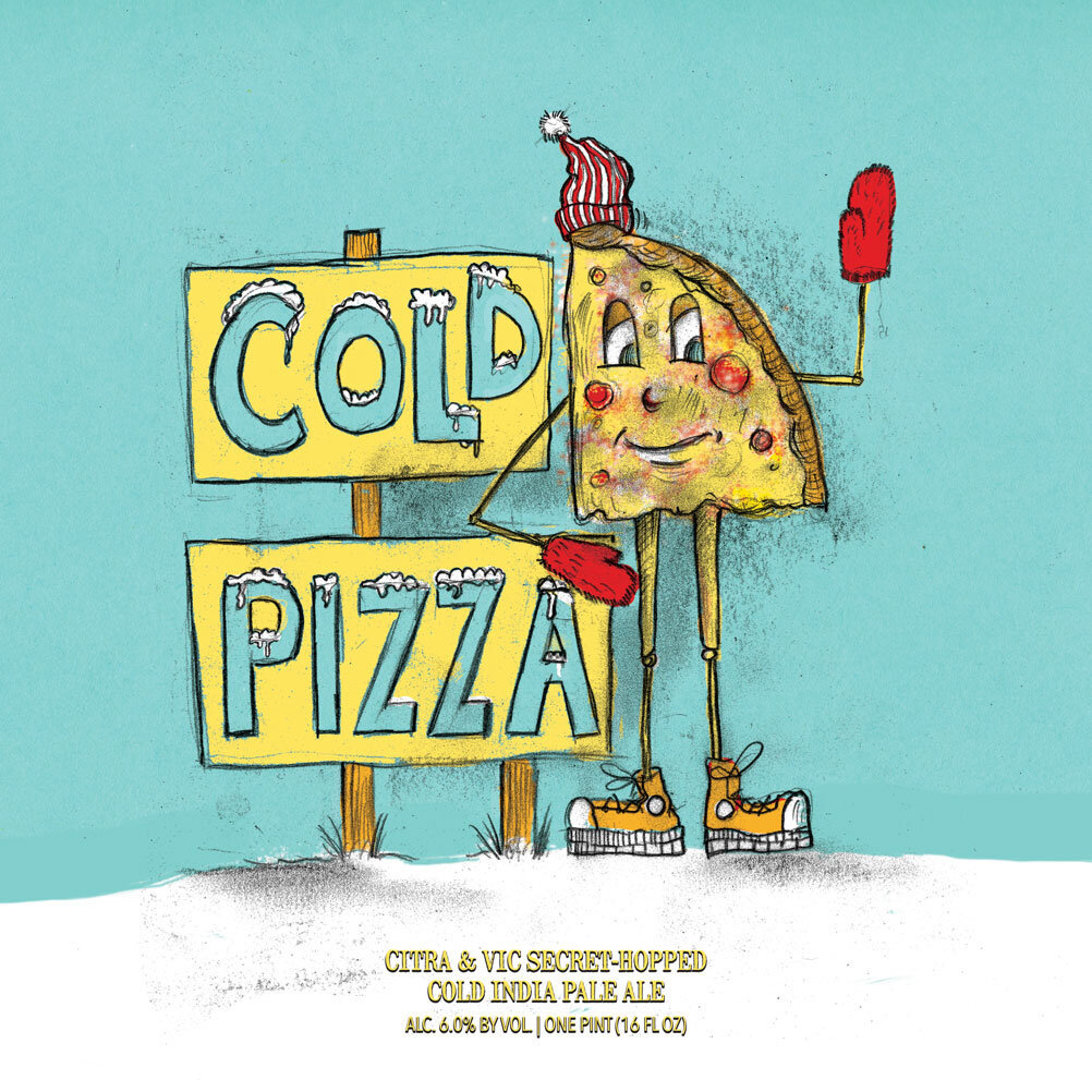 Hop Butcher for the World Cold Pizza beer Label Full Size