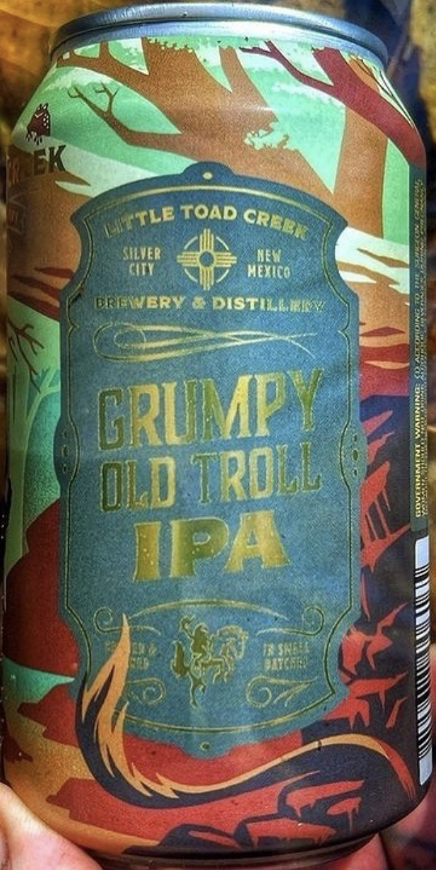 Little Toad Creek Grumpy Old Troll IPA beer Label Full Size