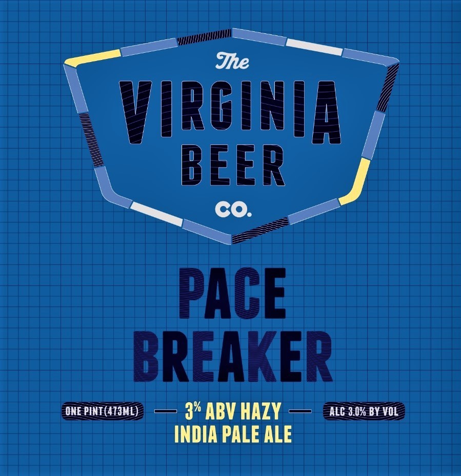 Virginia Beer Co. Pace Breaker beer Label Full Size