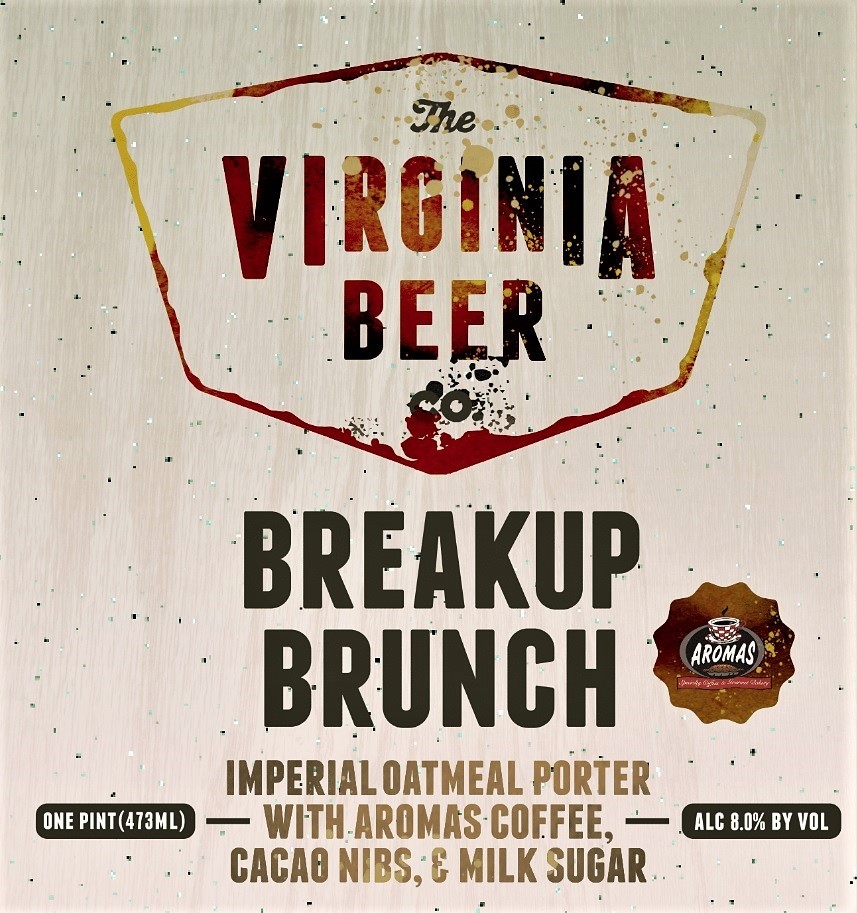 Virginia Beer Co. Breakup Brunch beer Label Full Size