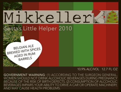 Mikkeller Santa's Little Helper 2012 beer Label Full Size
