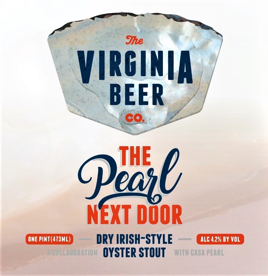 Virginia Beer Co. The Pearl Next Door beer Label Full Size