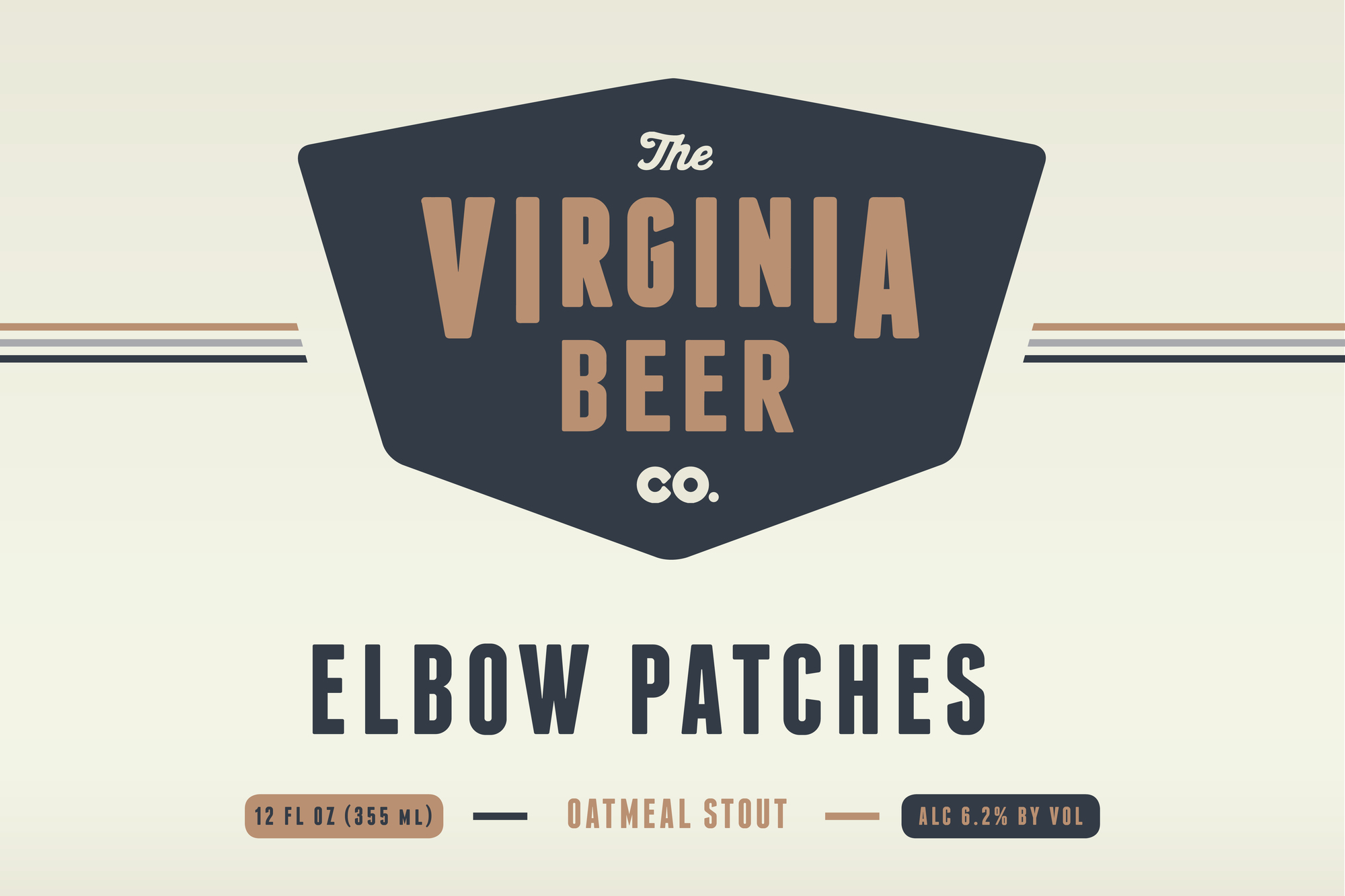 Virginia Beer Co. Vanilla Elbow Patches NITRO beer Label Full Size