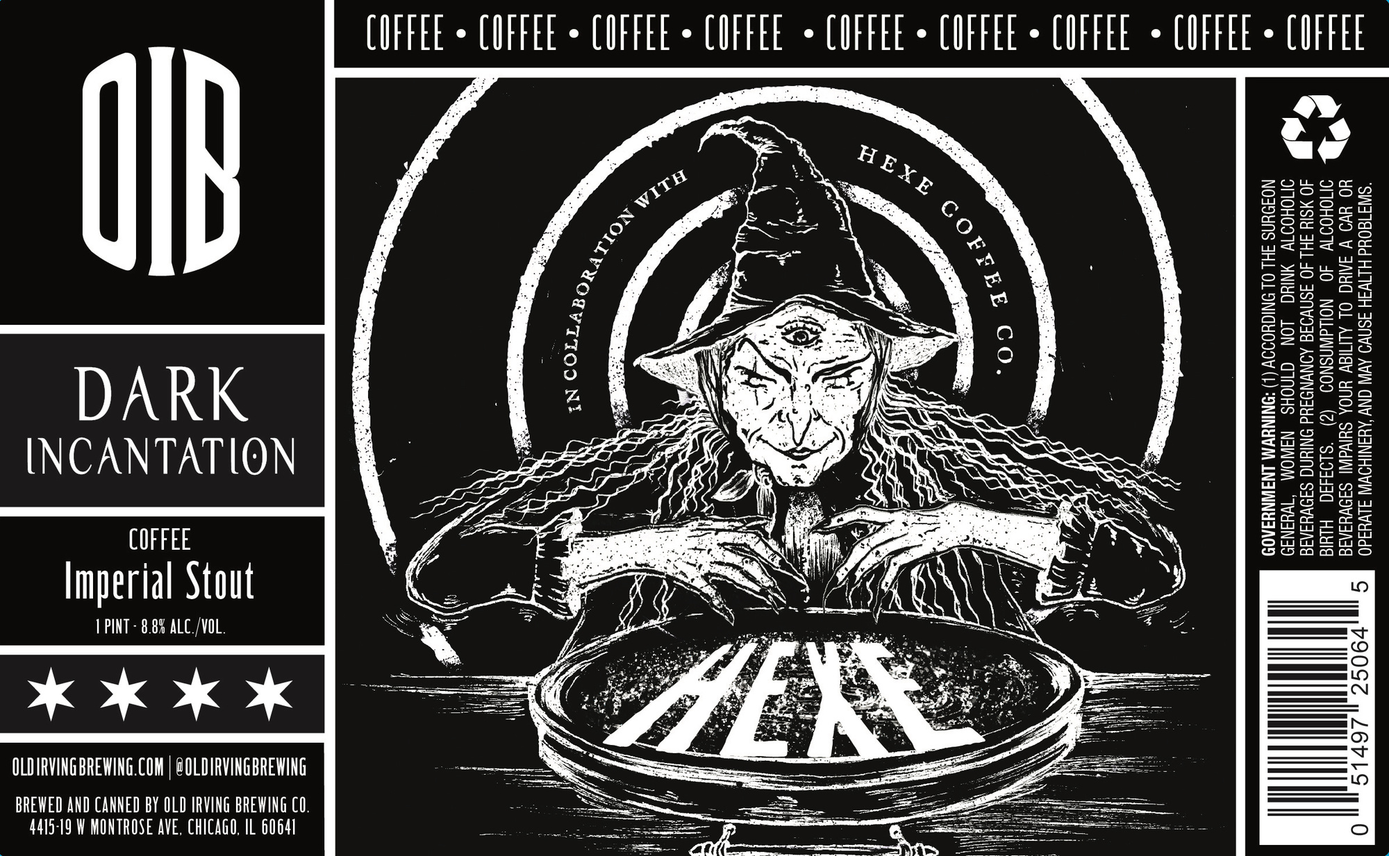 Old Irving Dark Incantation beer Label Full Size