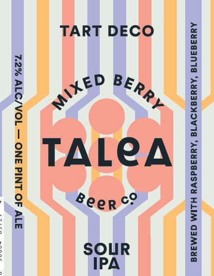 TALEA Mixed Berry Tart Deco beer Label Full Size