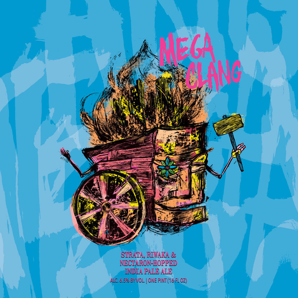 Hop Butcher for the World MegaClang beer Label Full Size