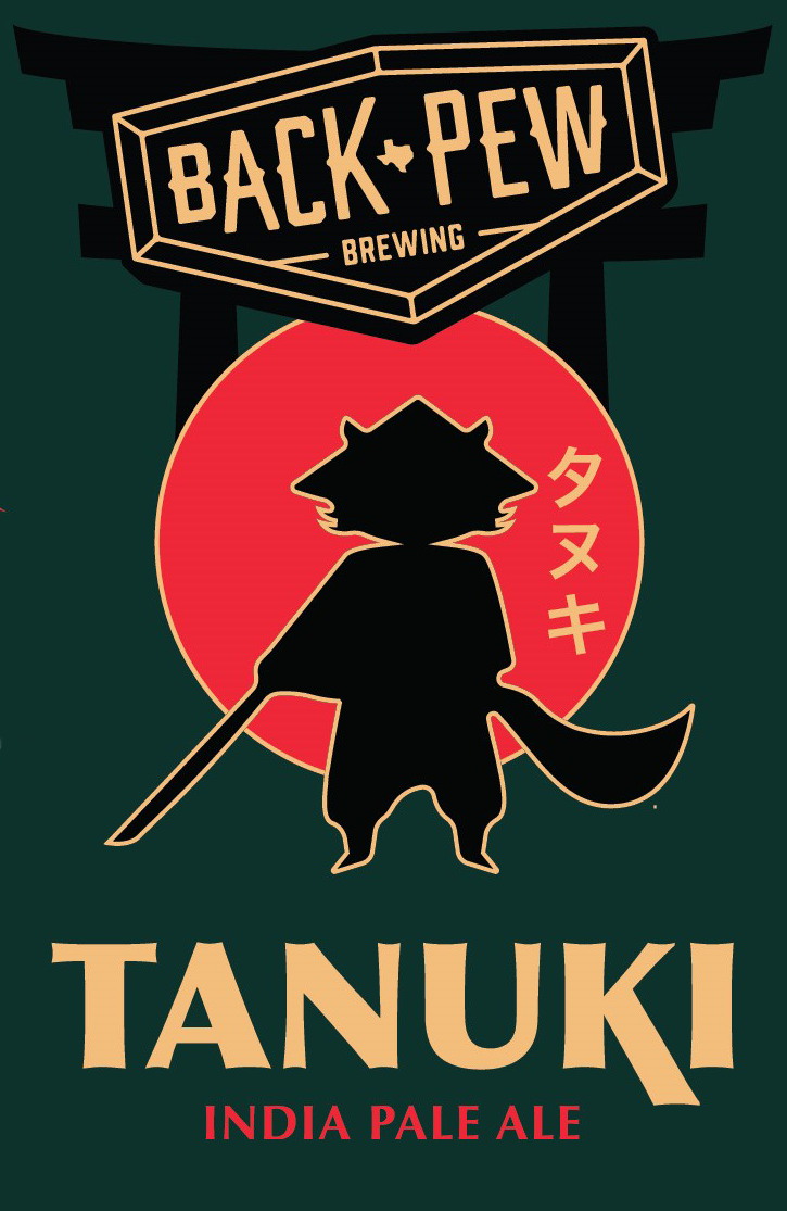 Back Pew Tanuki beer Label Full Size