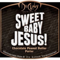 DuClaw Peanut Butter Porter beer Label Full Size