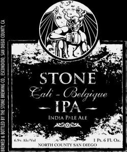 Stone Cali-Belgique IPA with Blackberries beer Label Full Size