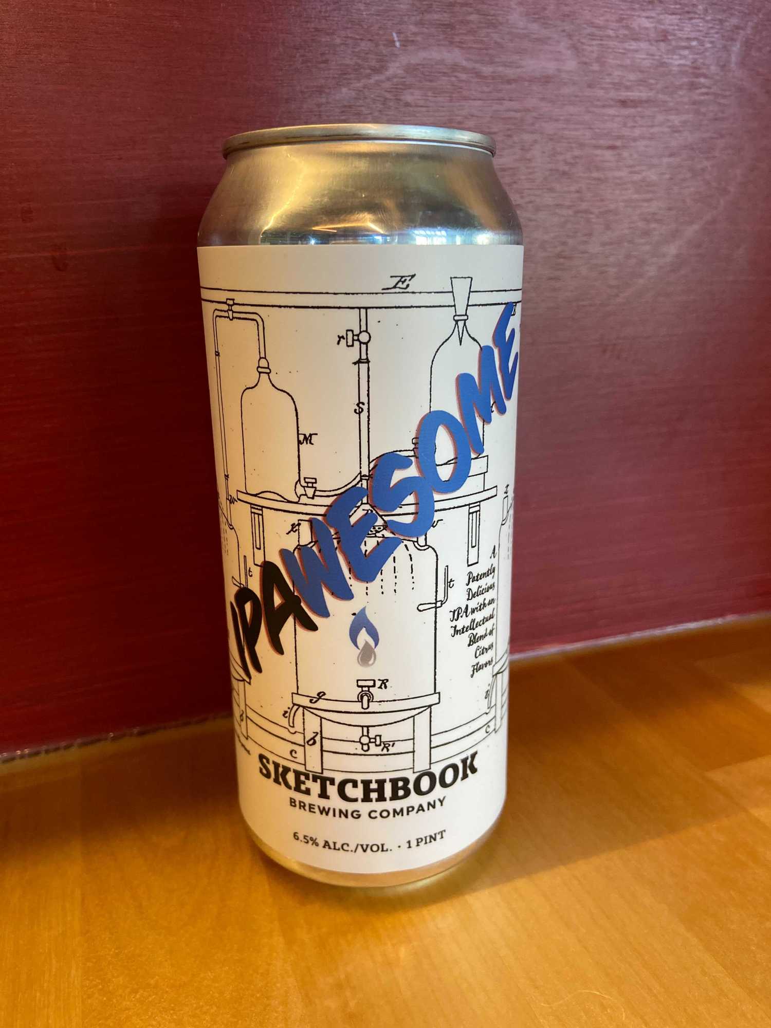 Sketchbook IPAwesome beer Label Full Size