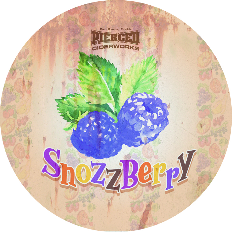 Pierced Cider Snozzberry beer Label Full Size