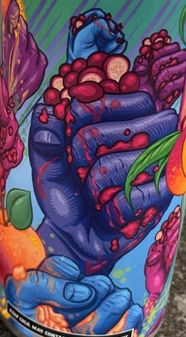 Axe & Arrow Sour To The People:  Cran Peach Mango beer Label Full Size