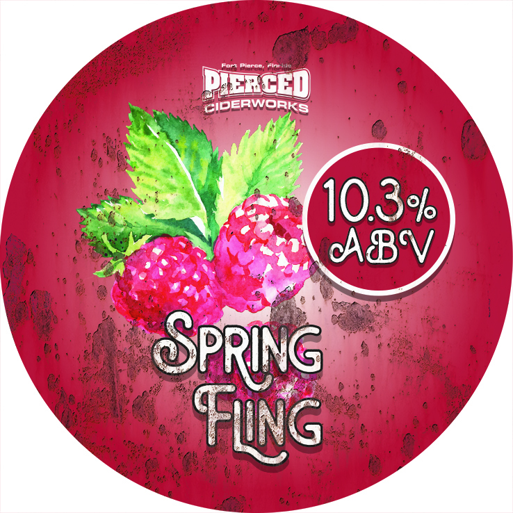 Pierced Cider Spring Fling beer Label Full Size