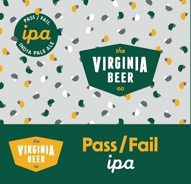 Virginia Beer Co. Pass/Fail beer Label Full Size
