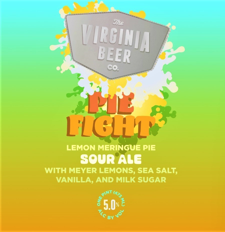 Virginia Beer Co. Pie Fight beer Label Full Size