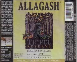 Allagash Tripel Reserve Batch #190 beer Label Full Size