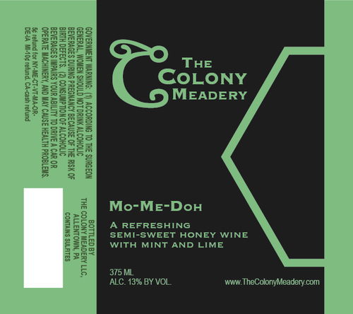 The Colony Mo-Me-Doh beer Label Full Size