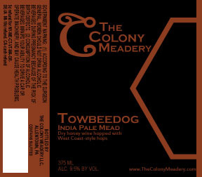 The Colony Towbeedog beer Label Full Size