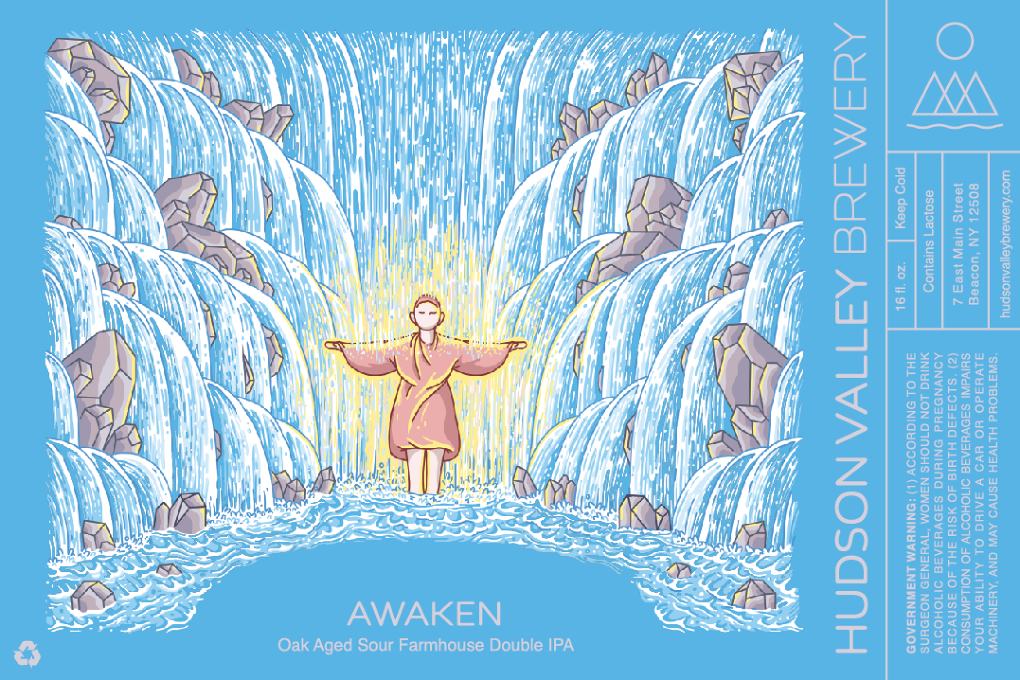 Hudson Valley Awaken beer Label Full Size
