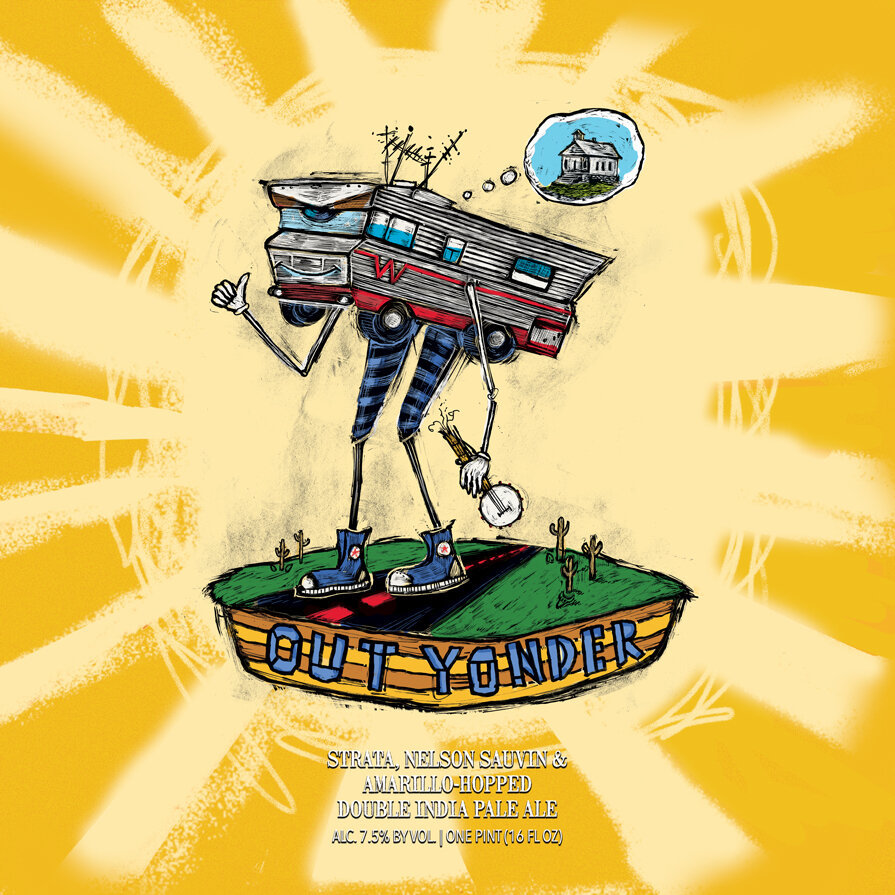 Hop Butcher for the World Out Yonder beer Label Full Size