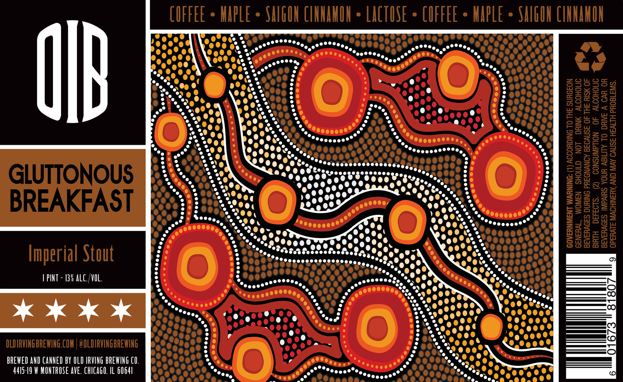 Old Irving Gluttonous Breakfast (2021) beer Label Full Size