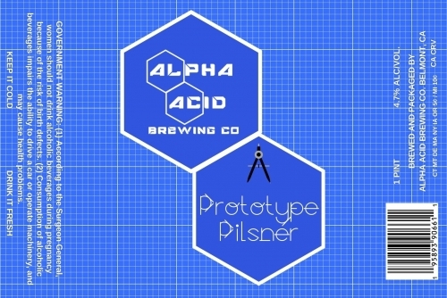 Alpha Acid Prototype Pilsner beer Label Full Size