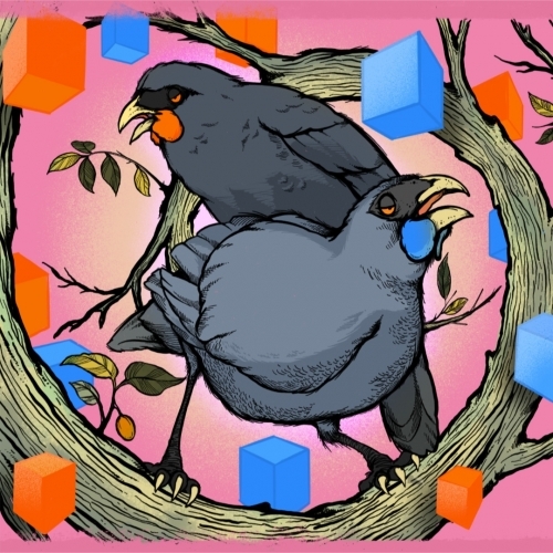 Tripping Animals + Cerebral For The Birds beer Label Full Size