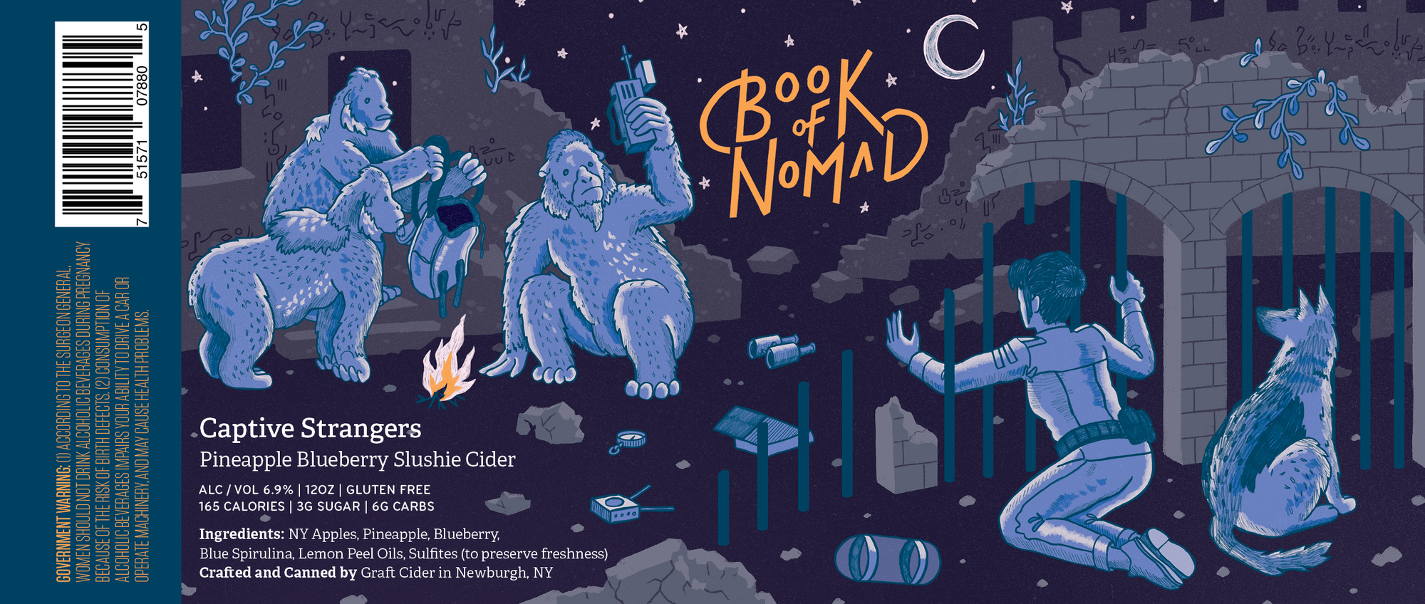 Graft Captive Strangers | Book of Nomad beer Label Full Size