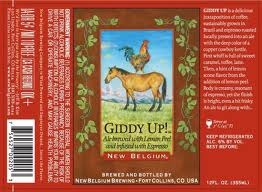 New Belgium Giddy Up! beer Label Full Size