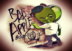 Owl Creek Bad Apple beer Label Full Size