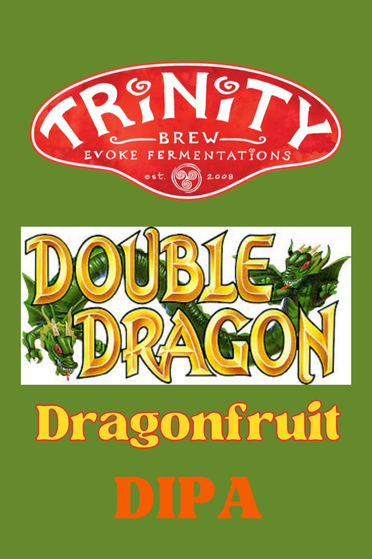 Trinity Double Dragon DIPA beer Label Full Size