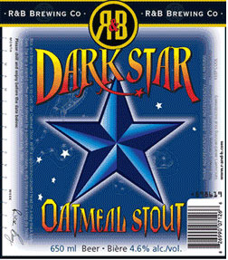 R&B Dark Star beer Label Full Size